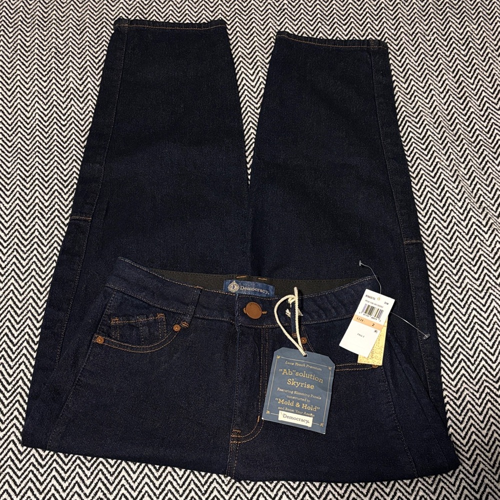 Democracy “Ab” Solution Skyrise Navy Jeans | Sz 2